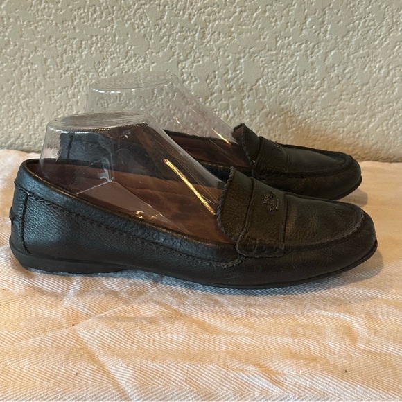 Coach Black Pebbled Leather Odette Driver Moc Loafers - Picture 8 of 14